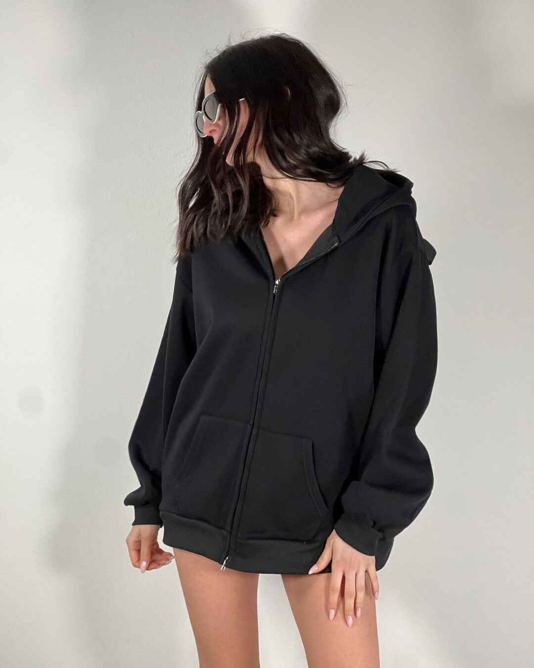 Felpa Lacy nero intreccio