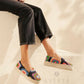OF - Manebì double sole espadrilles orange and pink on black
