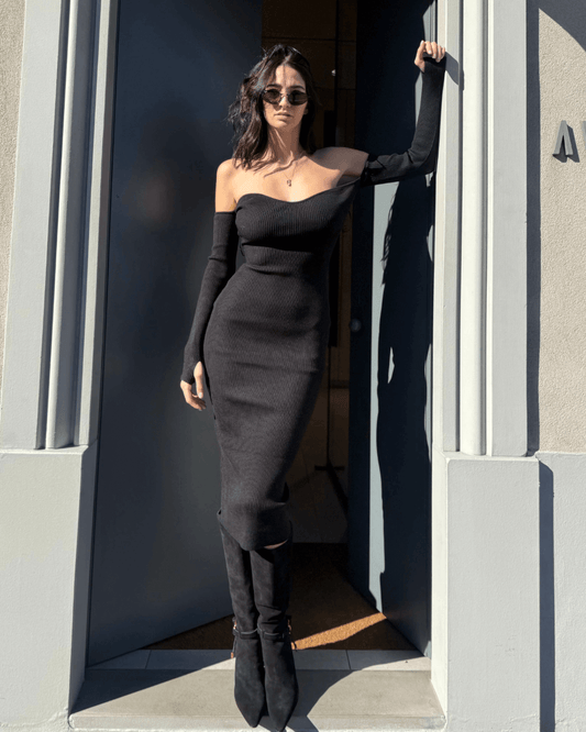 OF - Abito Niko con scollo a barchetta