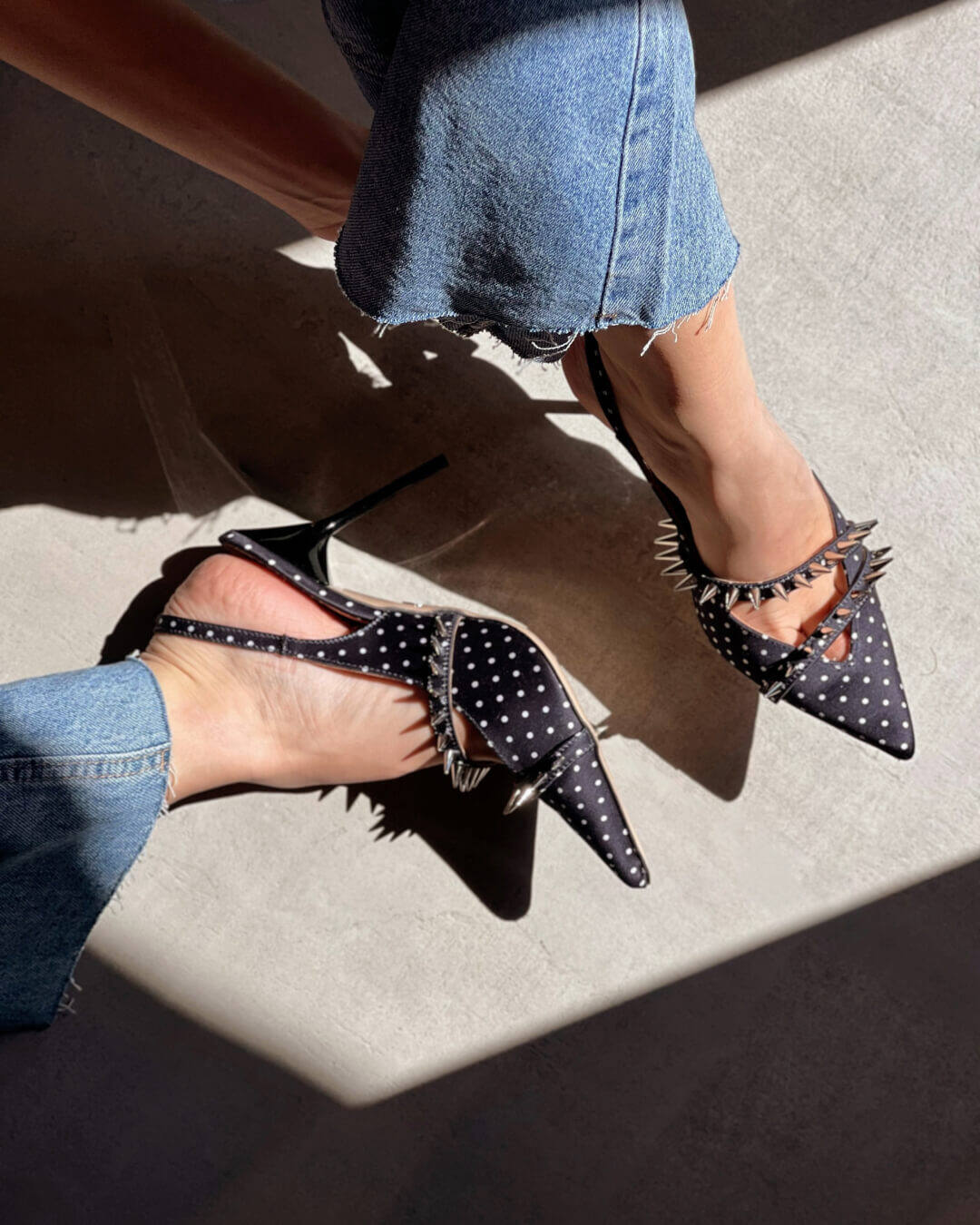 OF - Aniye By Slingback Niky white pois