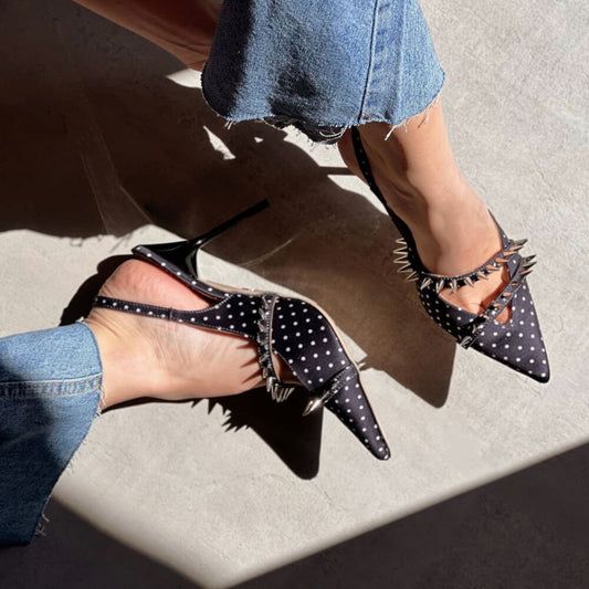 OF - Aniye By Slingback Niky white pois