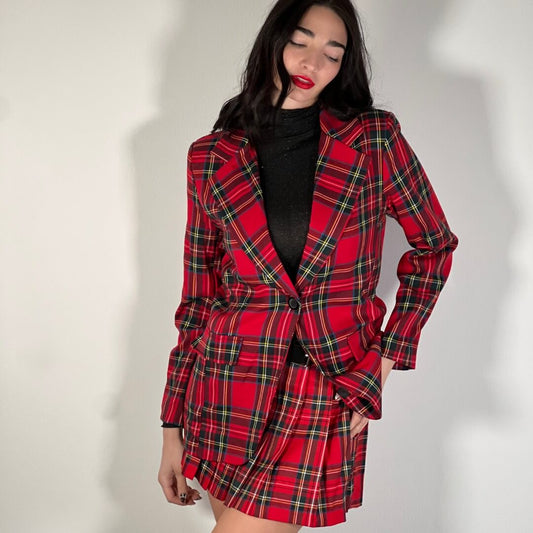 LM - Blazer Santa tartan rosso