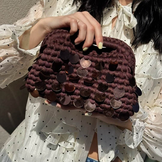 LM - Borsa Ysmael intreccio cioccolato