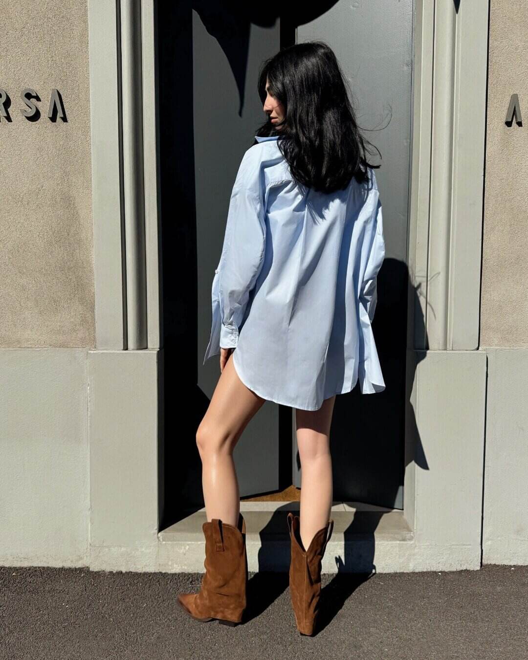 OF - Hinnominate Camicia cotone over azzurro