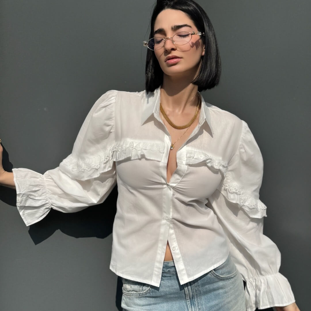 OF - Camicia Jenny rouches schiena nuda