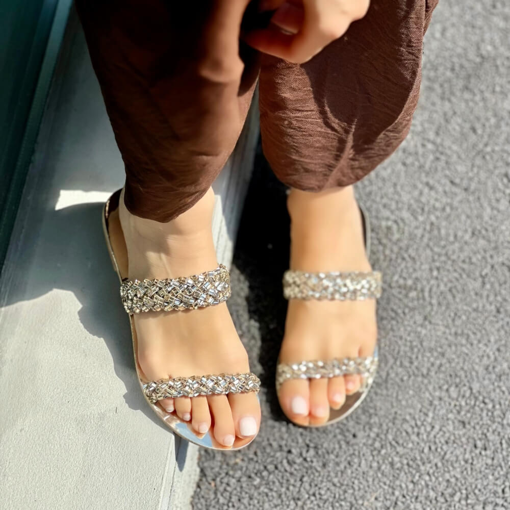 LM - Ciabattina Sissi strass oro