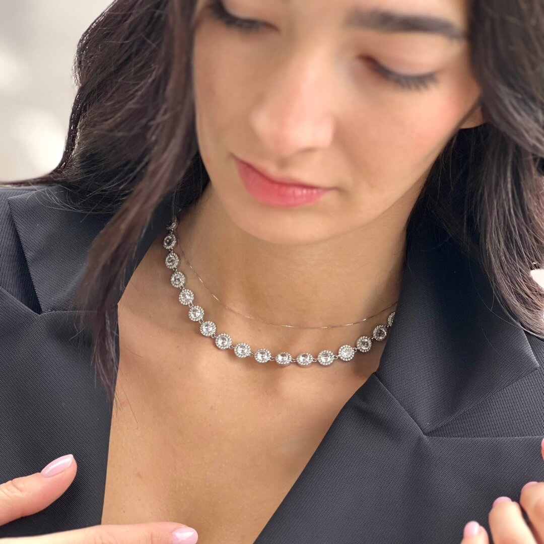 LM - Collana July pietre argento