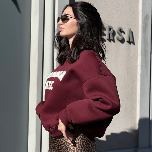 OF - Felpa Brooklyn bordeaux