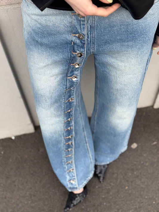 OF - Jeans Ciara con bottoni