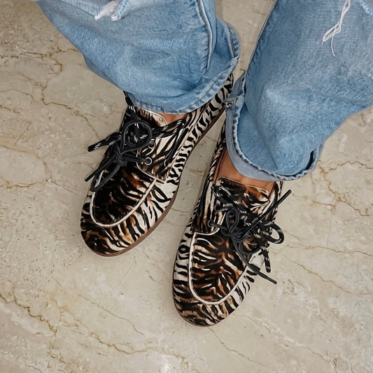 OF - Mocassino Zoe stringato animalier