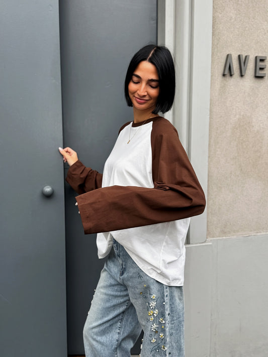LM - LUMINA T-shirt Nolan bianco marrone