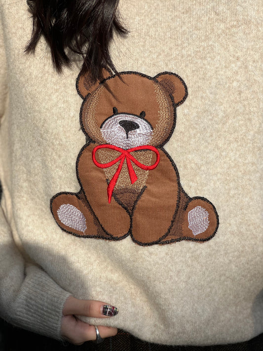 OF - Maglione Gift teddy beige