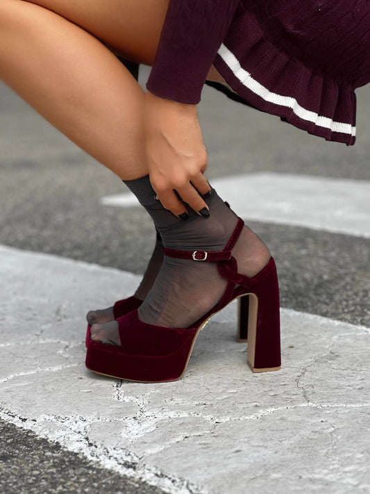 OF - Steve Madden Miliana burgundy velvet