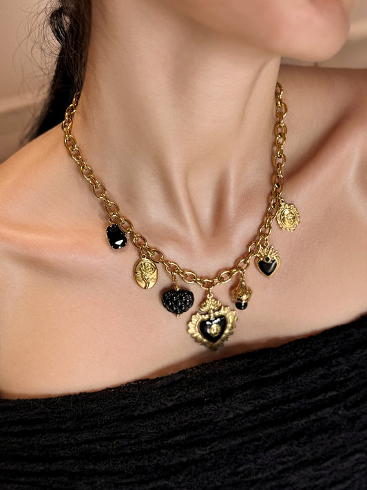LM - Collana Amy black and gold