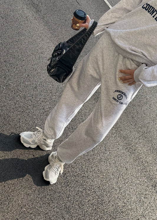 OF - Hinnominate Pantalone in felpa over grigio melange