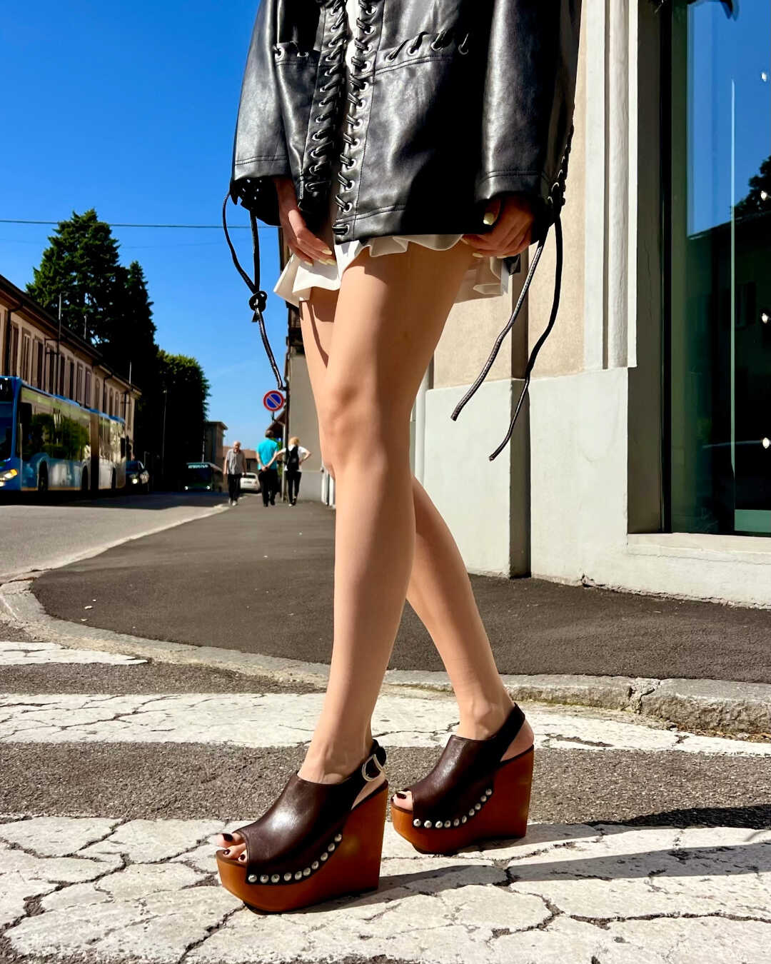 OF - Jeffrey Campbell Snick dark brown leather