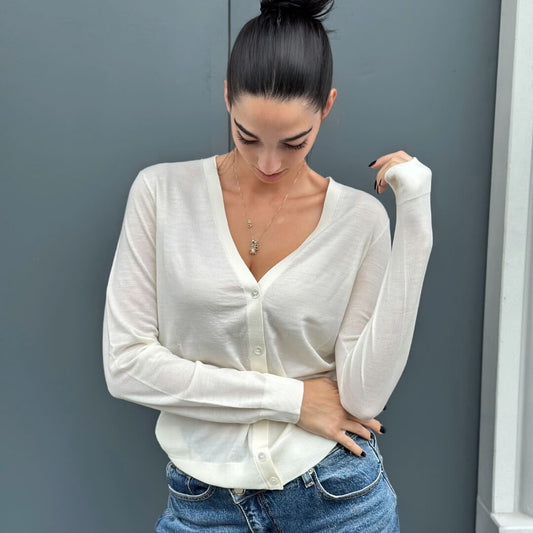 LM - LUMINA Cardigan Nexie panna
