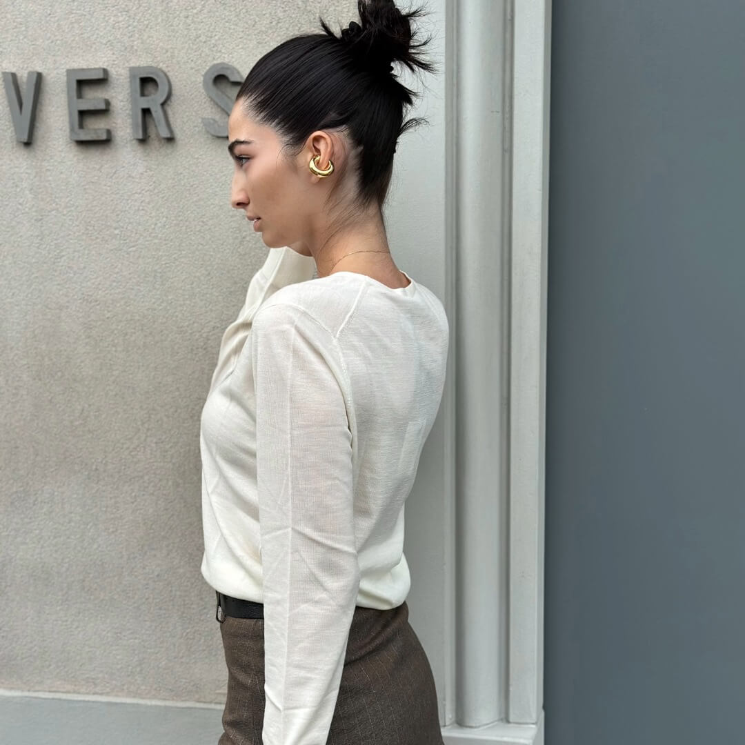 OF - LUMINA Maglioncino Vera panna