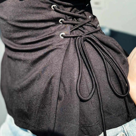 OF - LUMINA T-shirt Klein nero con lacci