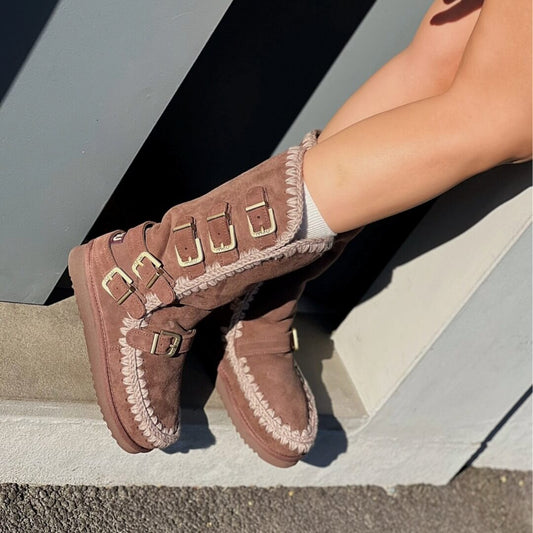 OF - MOU Eskimo 40 buckle straps brown pepper