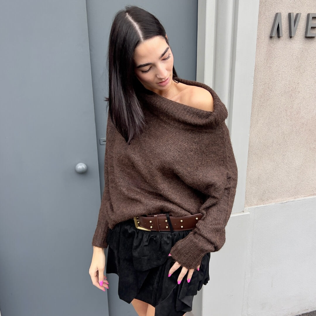 LM - Maglione Reverse marrone