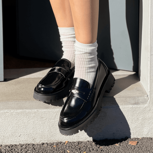 OF - Mocassino Mickey nero con moneta