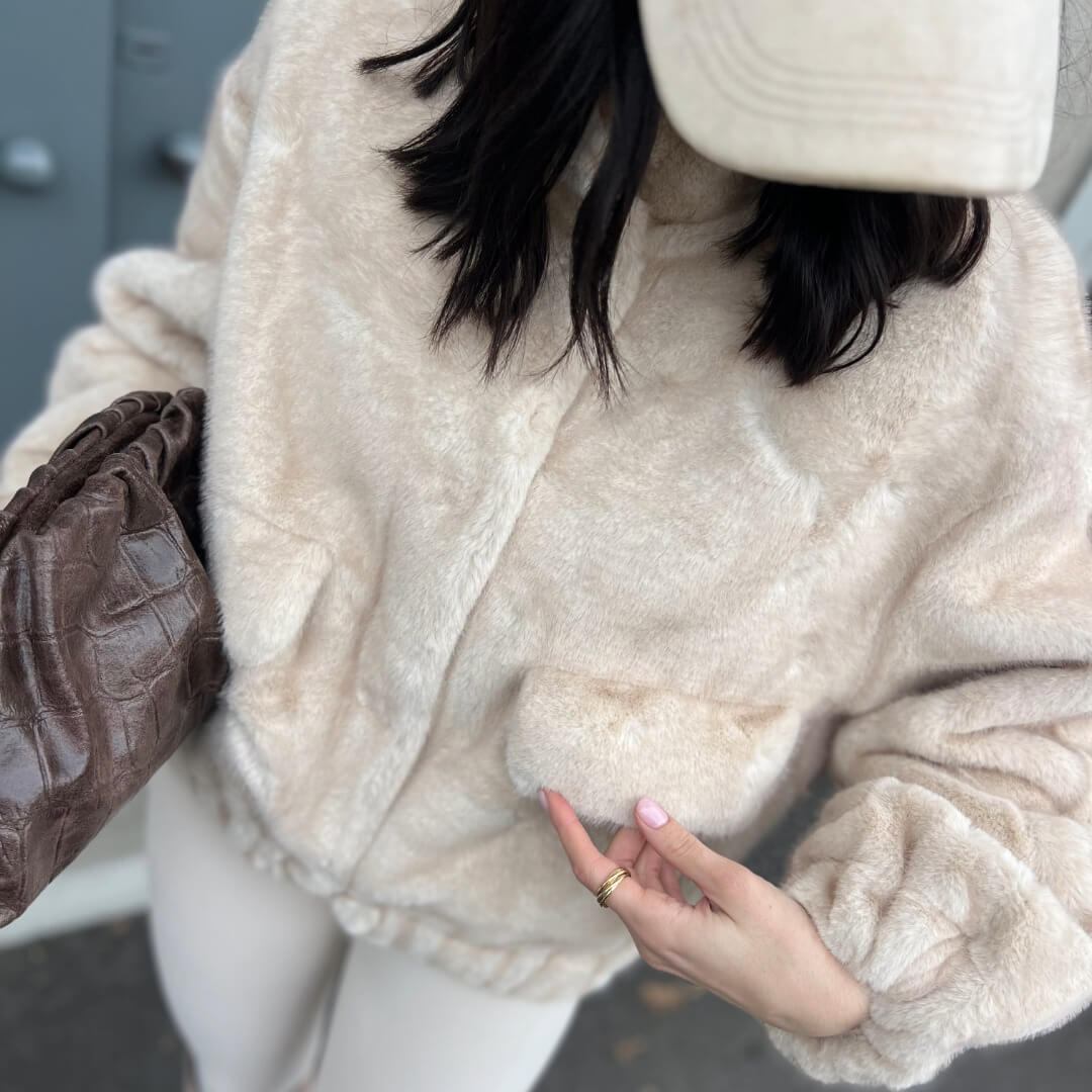 OF - Ecopelliccia Diana beige