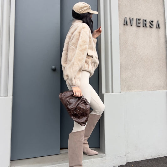 OF - Ecopelliccia Diana beige