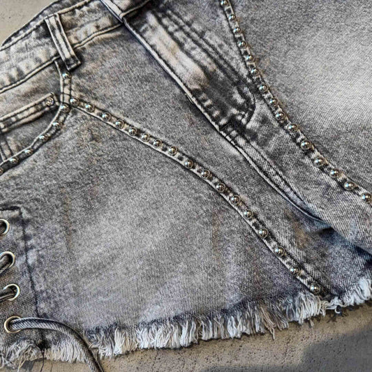 OF - Shorts Lisa lacci grigio con borchie
