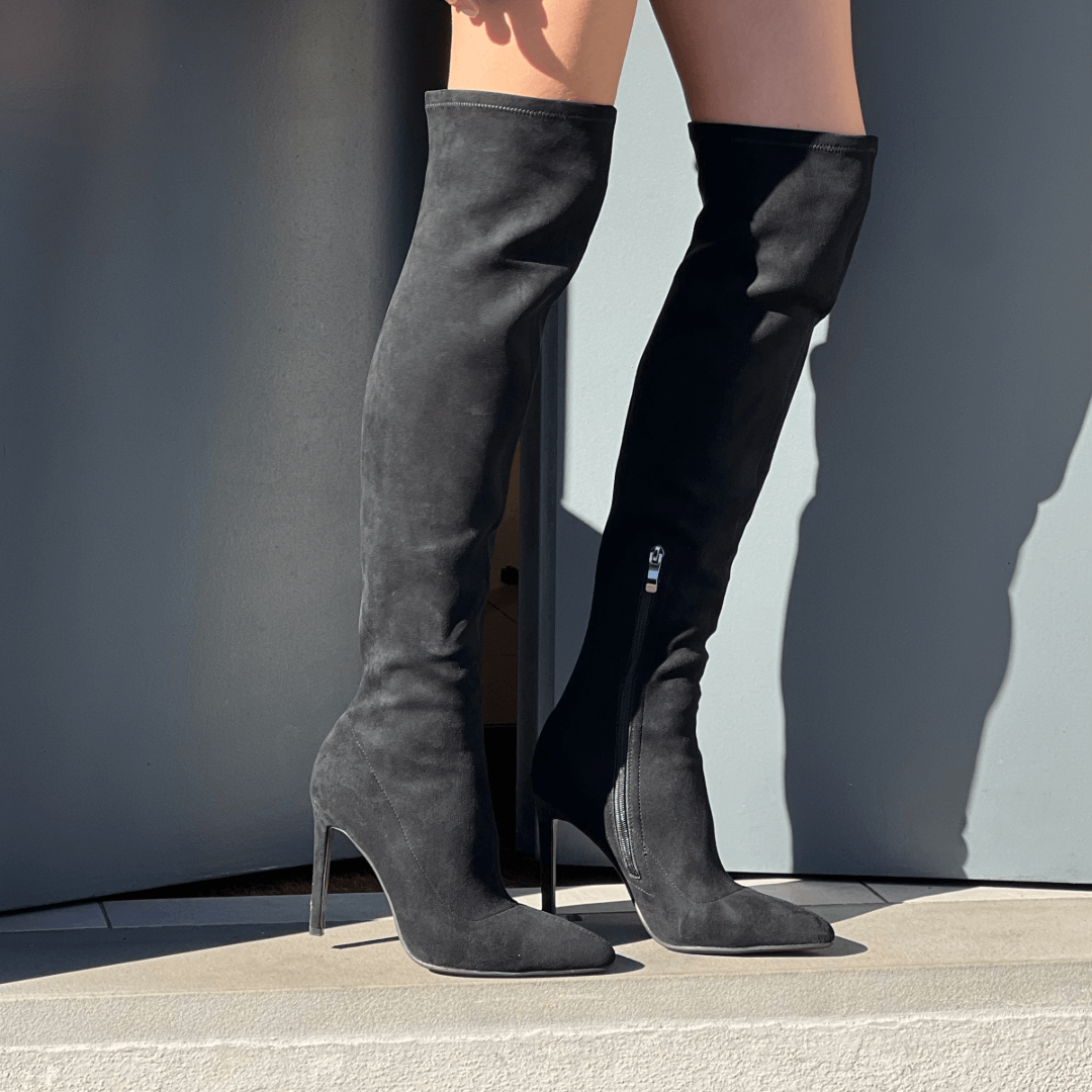 OF - Stivale Anastasia ecosuede nero