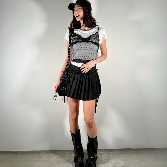 OF - Gonna Lindsay plissè