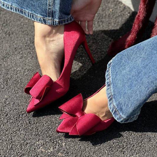 OF - Tacco Nezuko rubino satin