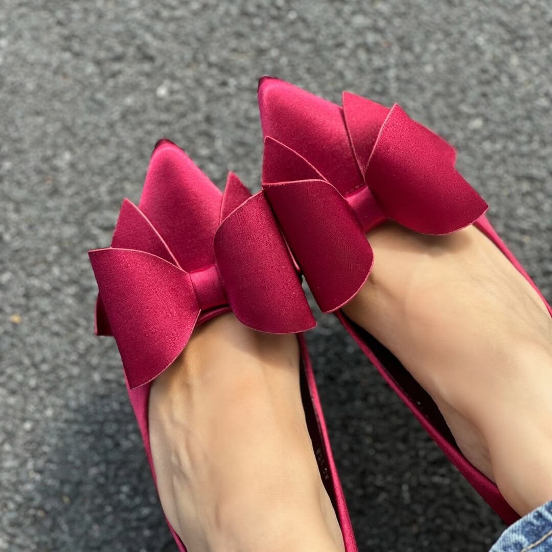 OF - Tacco Nezuko rubino satin