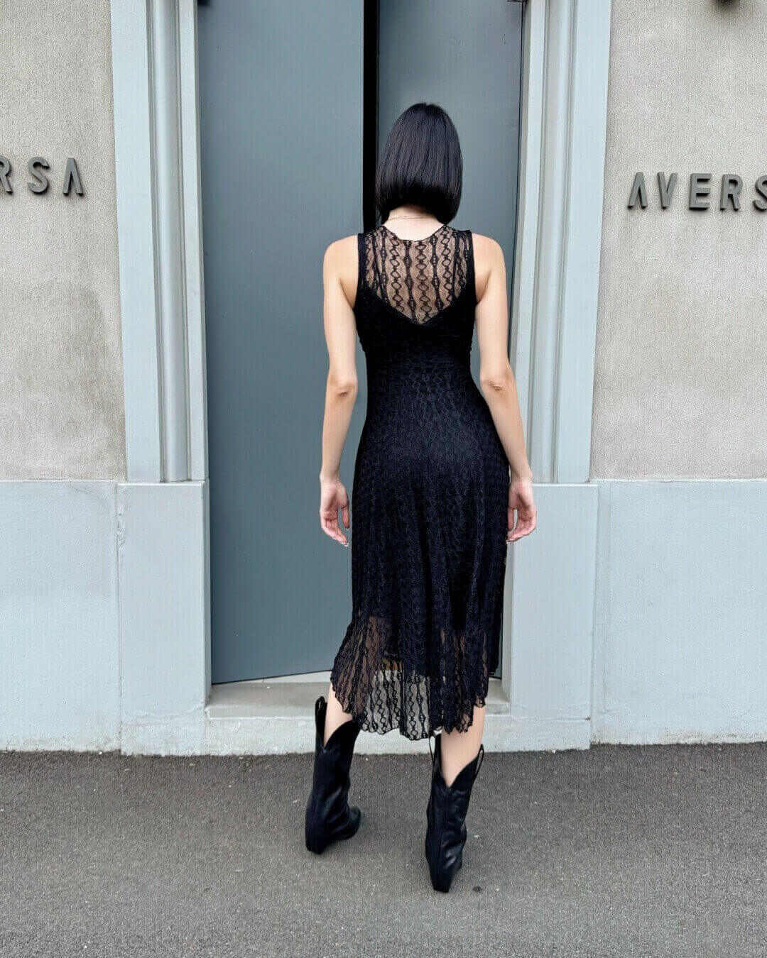 OF - Abito Selena pizzo nero