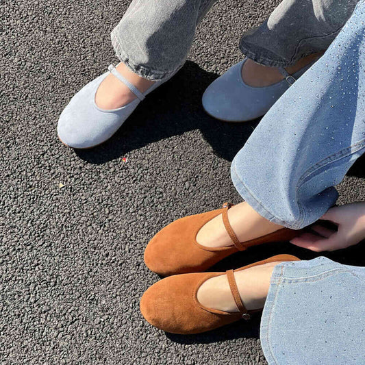 OF - Ballerina Ann suede celeste