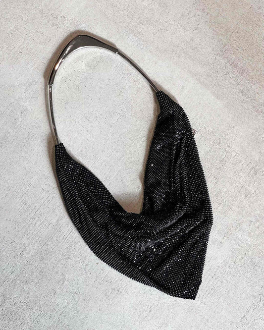 OF - Borsa Clear strass nero