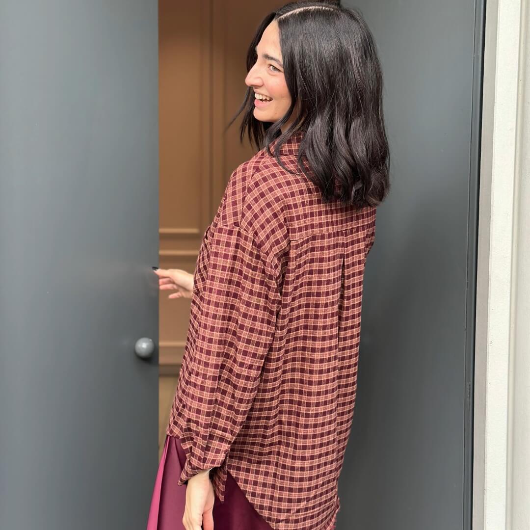 OF - Camicia Marghe bordeaux