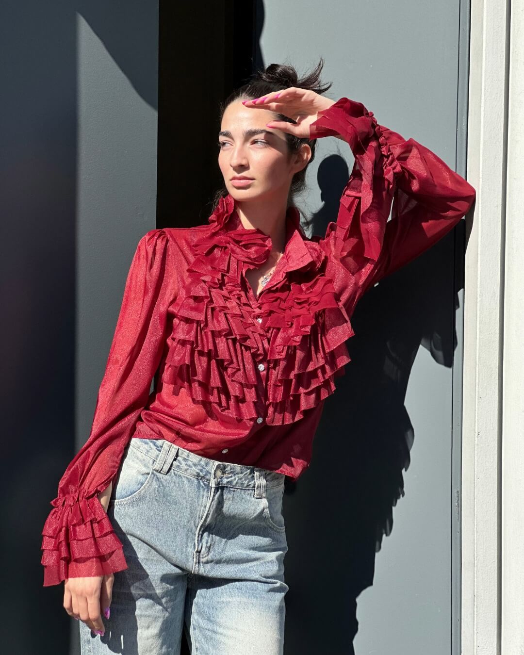 OF - Camicia Prince voulant bordeaux