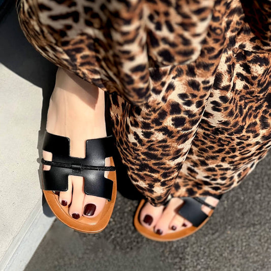 OF - Sandalo basso Hern nero strass