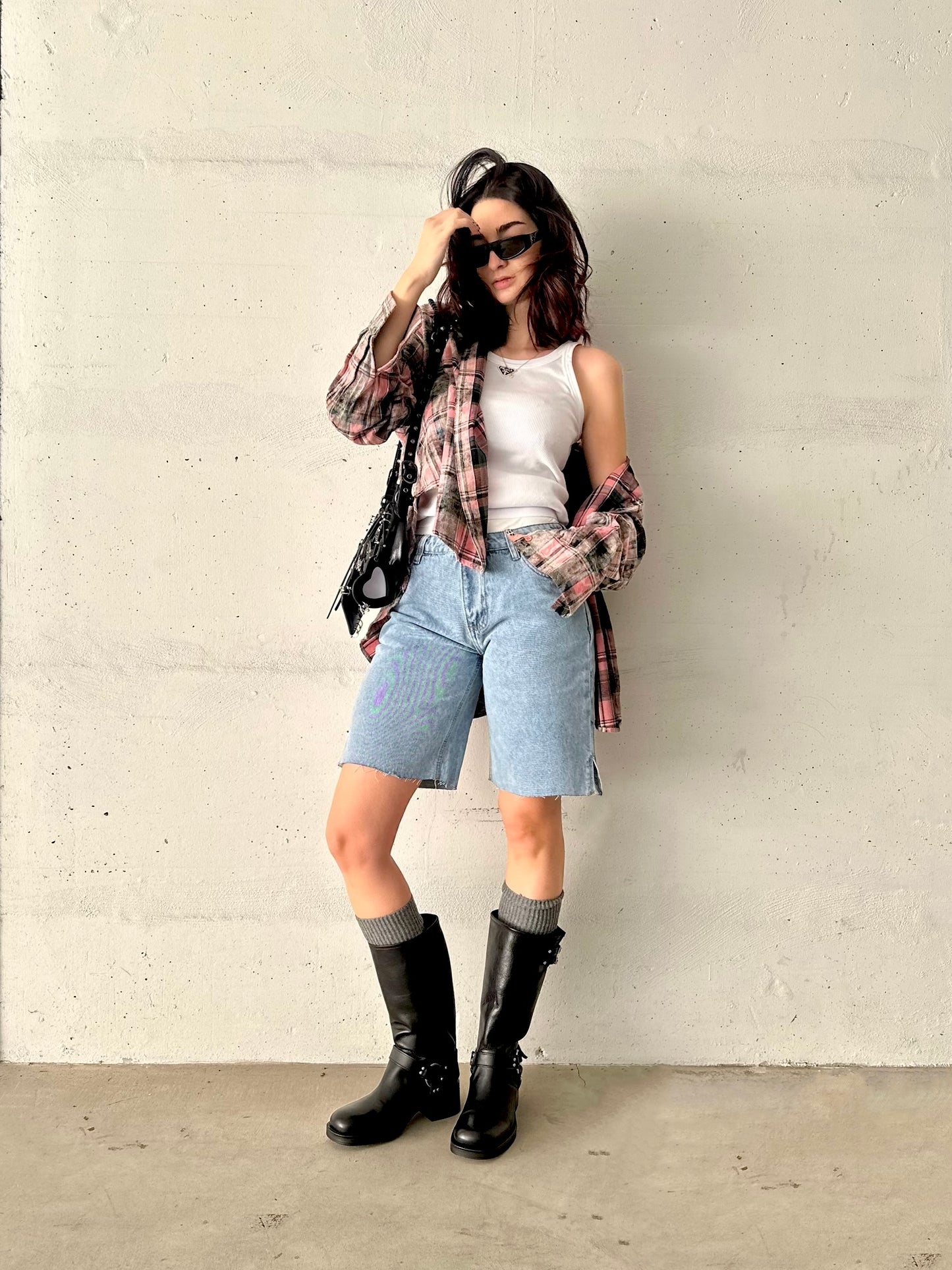 OF - Biker Lucifer con fibbie nero