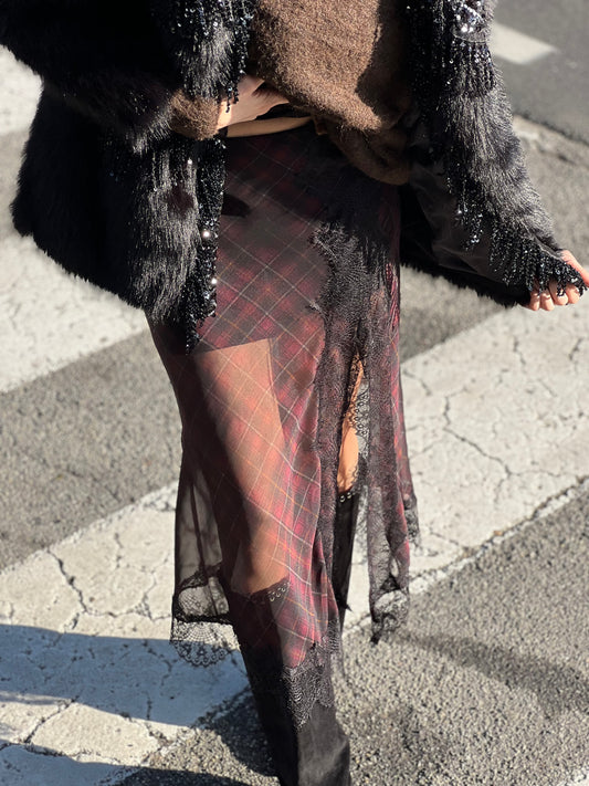 LM - LUMINA Gonna Woodie con inserti pizzo