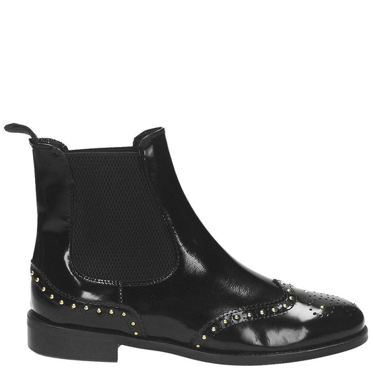 LM - Biker Daiana nero con borchie oro