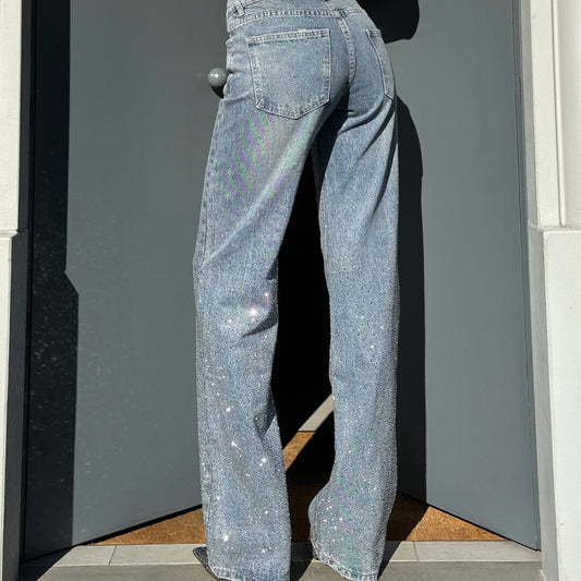 OF - Jeans Ivy strass degradè