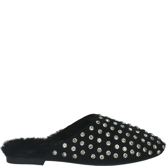 LM - Sabot Silva nero con strass