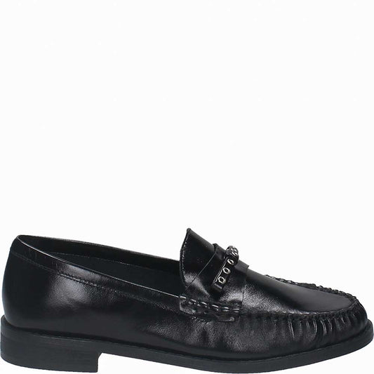 LM - Mocassino Leorio nero con fiocchetto