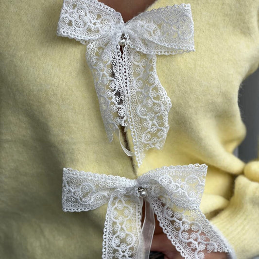 OF - Maglione Yelly giallo con fiocco