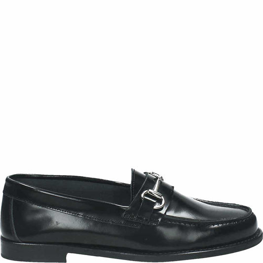 LM - Mocassino Jordi nero con morsetto argento