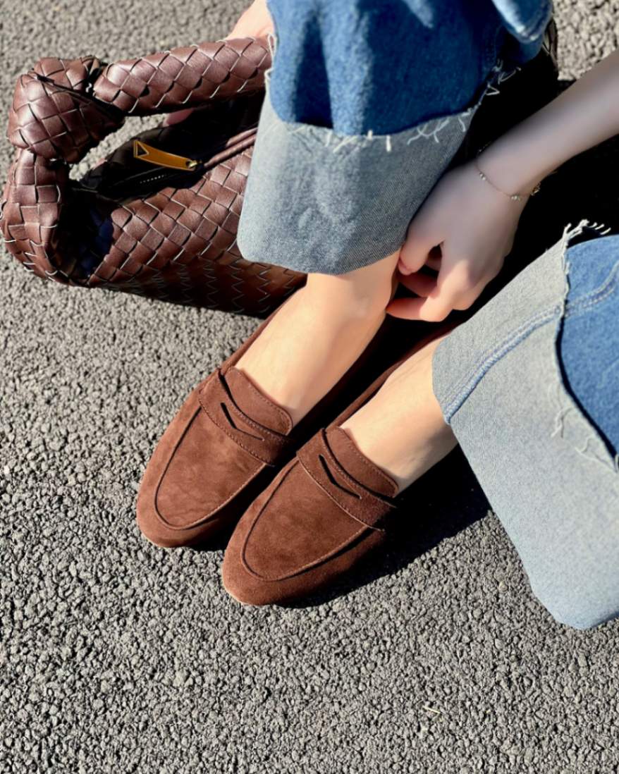 OF - Mocassino Morgana suede choco