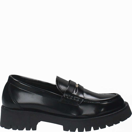 LM - Mocassino Mickey nero con moneta