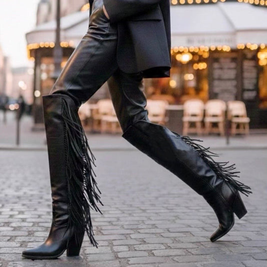 OF - Texano Zoltan nero con frange